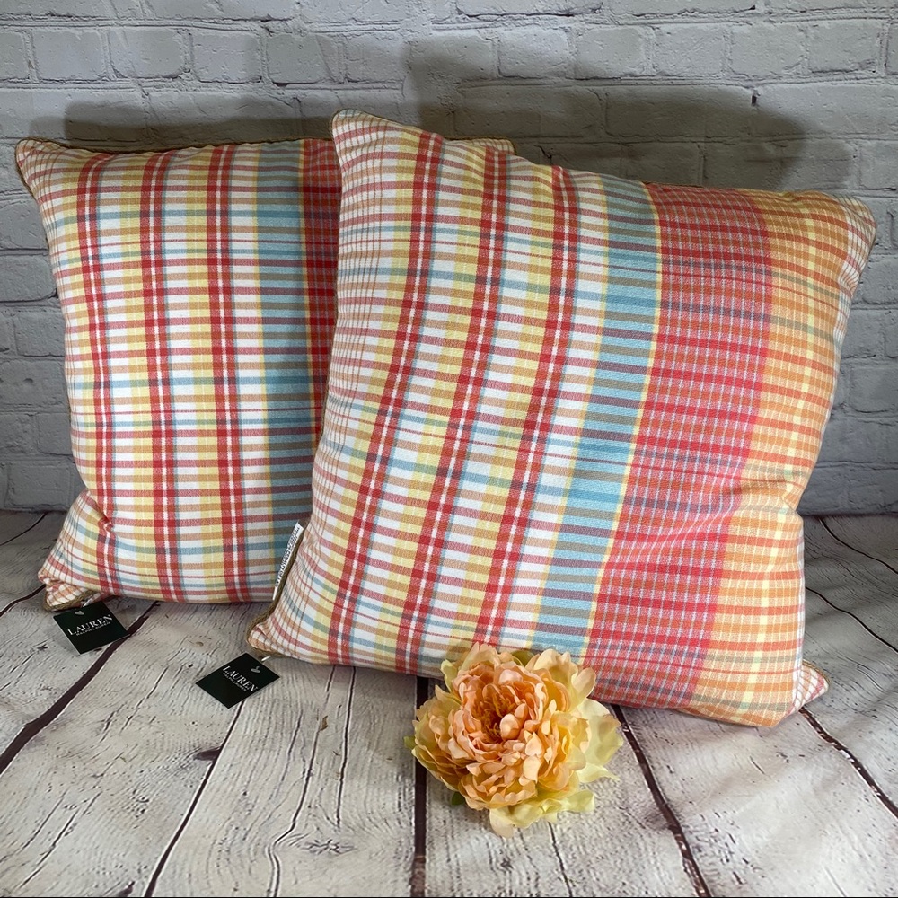 NWT! Ralph Lauren Large Square Feather Pillows